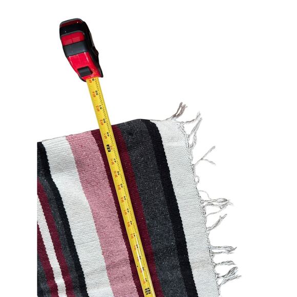 Southwestern Tapestry Blanket Art Hand Woven (?) Fringe Wall Hanging Rug READ - Picture 5 of 9